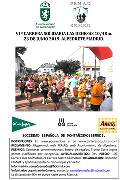 Informacion De Carrera Vi Carrera Solidaria Las Dehesas